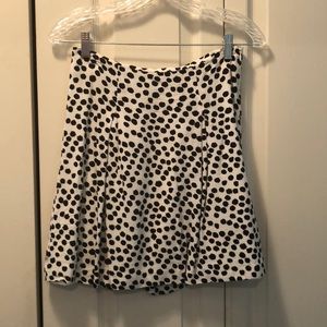 Flared polka dot skirt
